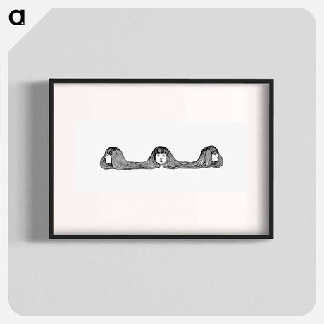 アートポスター-Three Girl Heads from Songs For Little People
 - 大英図書館 Poster.