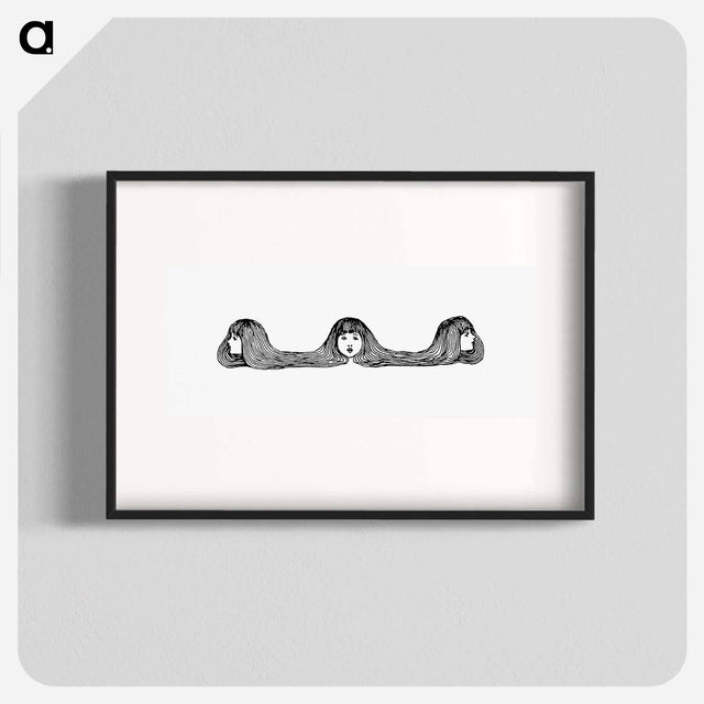 アートポスター-Three Girl Heads from Songs For Little People
 - 大英図書館 Poster.