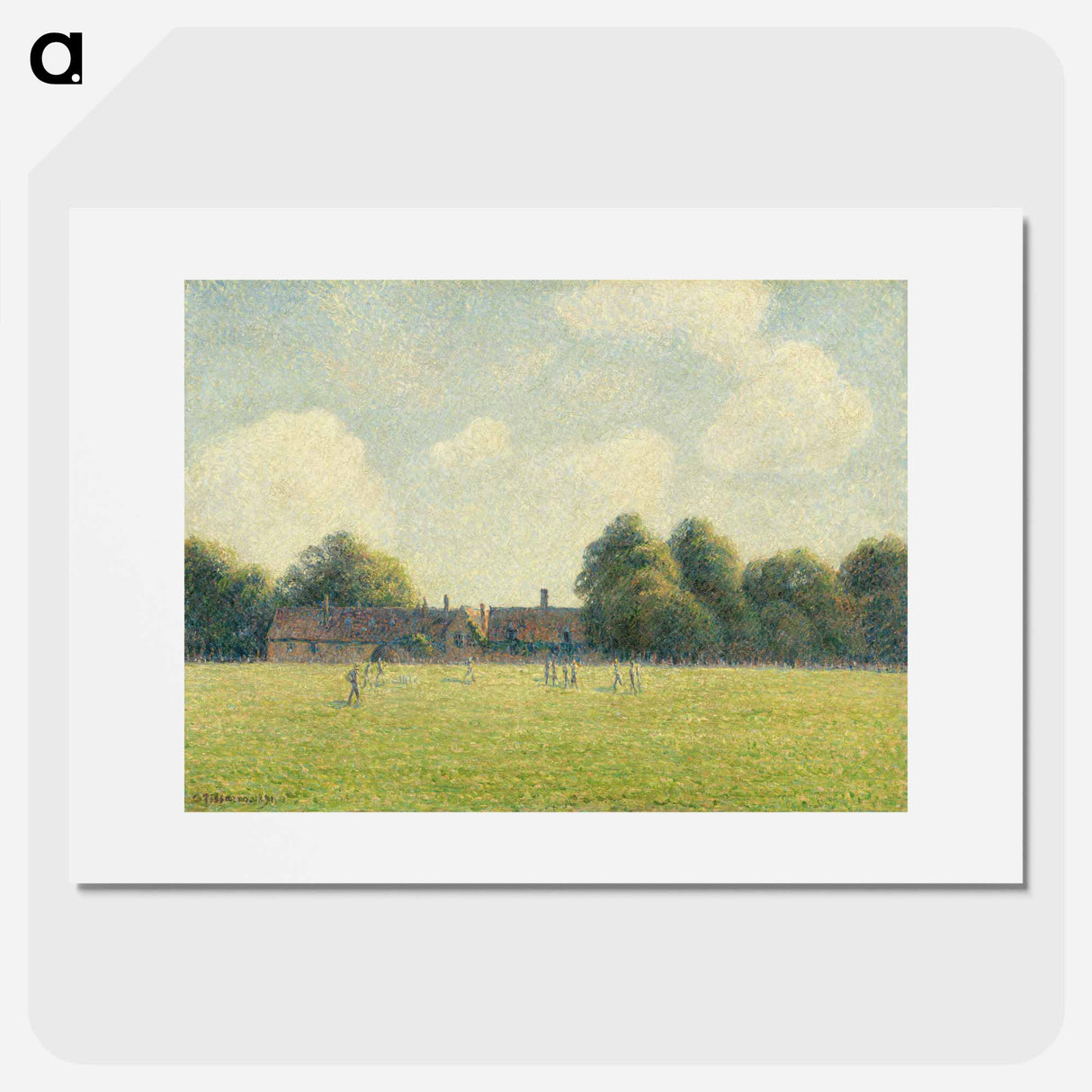 Hampton Court Green - Camille Pissarro Poster.