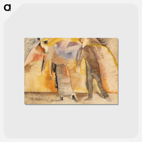 アートポストカード-In Vaudeville: Woman and Man on Stage - チャールズ デムス Postcard.