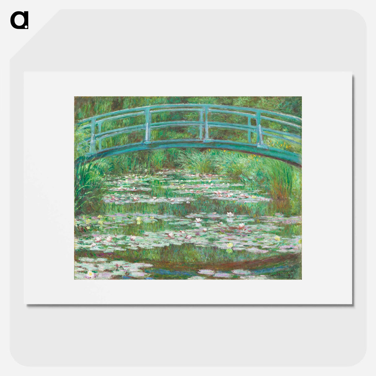 The Japanese Footbridge - Claude Monet Poster.