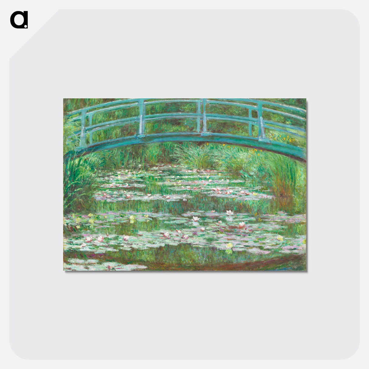 The Japanese Footbridge - クロード モネ Postcard.