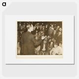 Organizer for the United Cannery Agricultural Packing and Allied Workers of America (CIO) Addresses Street Meeting of Striking Farmers, Mexican Town, outside Shafter, California - Dorothea Lange Poster.