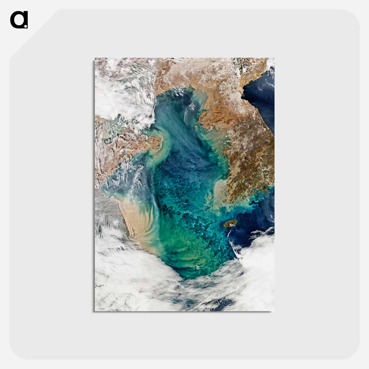 アートポストカード-Ocean Color in the Yellow Sea
 - 上空からの地球 Postcard.