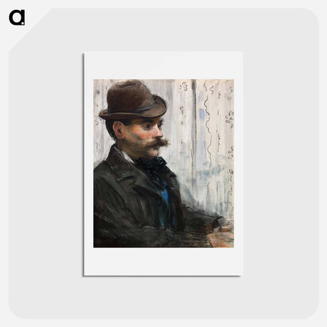 アートポストカード-Portrait of Alphonse Maureau - エドゥアール マネ Postcard.