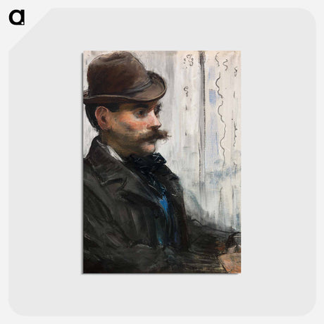 アートポストカード-Portrait of Alphonse Maureau - エドゥアール マネ Postcard.