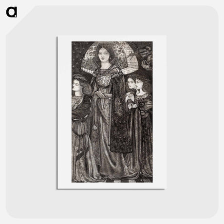 アートポストカード-Alice, la Belle Pèlerine - エドワード バーン ジョーンズ Postcard.