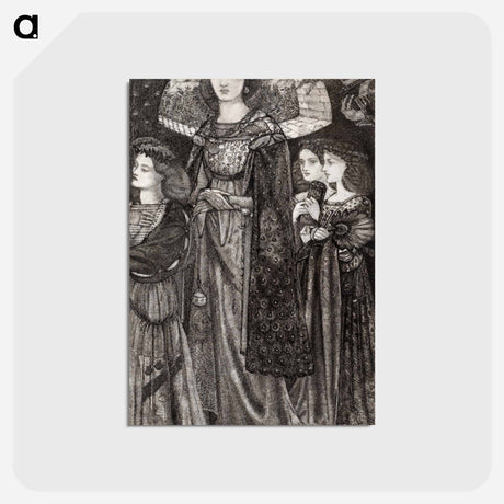 アートポストカード-Alice, la Belle Pèlerine - エドワード バーン ジョーンズ Postcard.