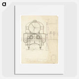 Locomotive from the front (child's drawing) - Egon Schiele Poster.