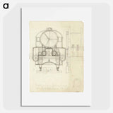 アートポスター-Locomotive from the front (child's drawing) - エゴン シーレ Poster.