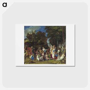 アートポストカード-The Feast of the Gods - ジョヴァンニ ベッリーニ Postcard.