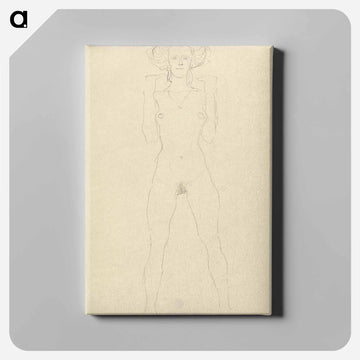 Head and.Hand Study for a Portrait of a Gentleman - グスタフ クリムト Canvas.