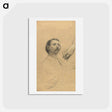 アートポストカード-Head and.Hand Study for a Portrait of a Gentleman - グスタフ クリムト Postcard.