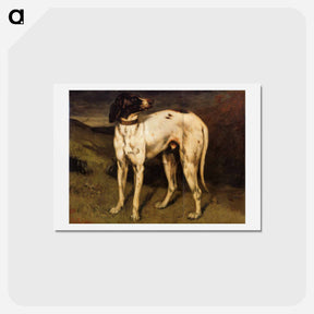 アートポストカード-Dog from Ornans - ギュスターヴ クールベ Postcard.