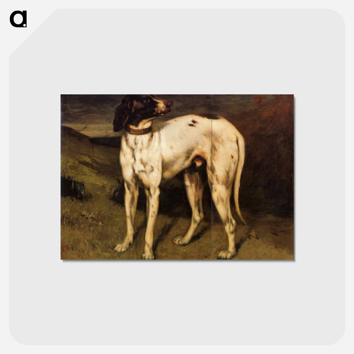 アートポストカード-Dog from Ornans - ギュスターヴ クールベ Postcard.