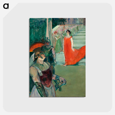 アートポストカード-The Opera Messalina at Bordeaux - アンリ ド トゥールーズ ロートレック Postcard.