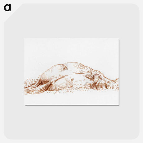 アートポストカード-Lying horse - ジャン ベルナール Postcard.