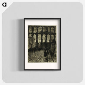アートポスター-Segovia, The Aqueduct from Market
 - ジョセフ ペネル Poster.