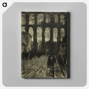 アートパネル-Segovia, The Aqueduct from Market
 - ジョセフ ペネル Canvas.