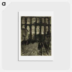 アートポストカード-Segovia, The Aqueduct from Market
 - ジョセフ ペネル Postcard.