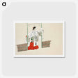 アートポストカード-Masked man from Momoyogusa–Flowers of a Hundred Generations - 神坂 雪佳 Postcard.