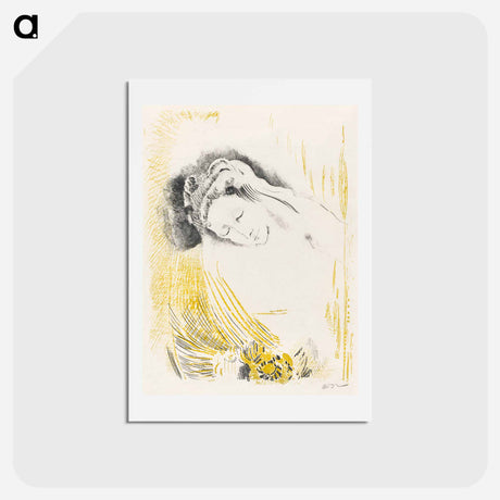 アートポストカード-The Shulamite - オディロン ルドン Postcard.