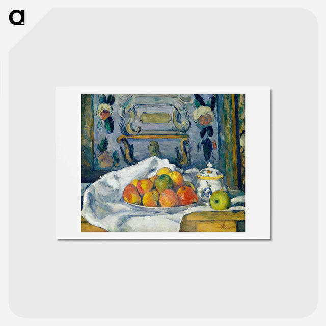 アートポストカード-Dish of Apples - ポール セザンヌ Postcard.