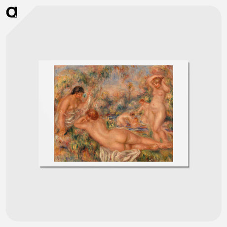 アートポストカード-Bathers - ピエール オーギュスト ルノワール Postcard.