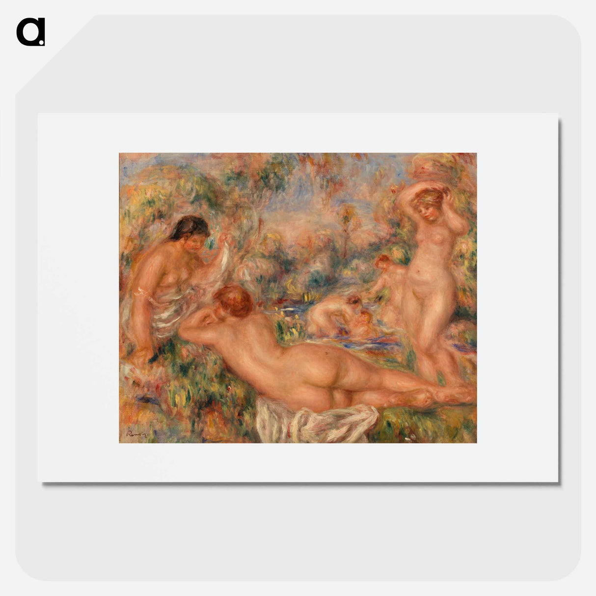 Bathers - Pierre-Auguste Renoir Poster.