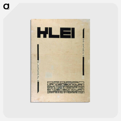 アートポストカード-Cover design for magazine "Klei" - テオ ファン ドゥースブルフ Postcard.