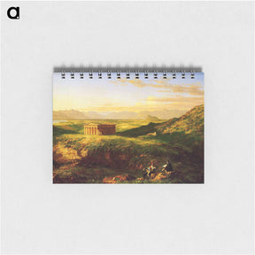 アートメモ帳-The Temple of Segesta with the Artist Sketching - トーマス コール Memo.