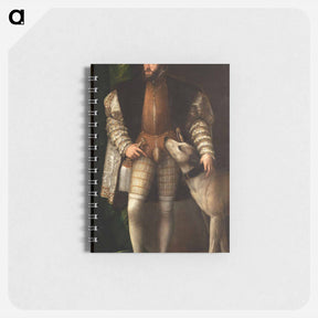 アートメモ帳-Portrait of Emperor Charles V with dog - ティツィアーノ ヴェチェッリオ Memo.