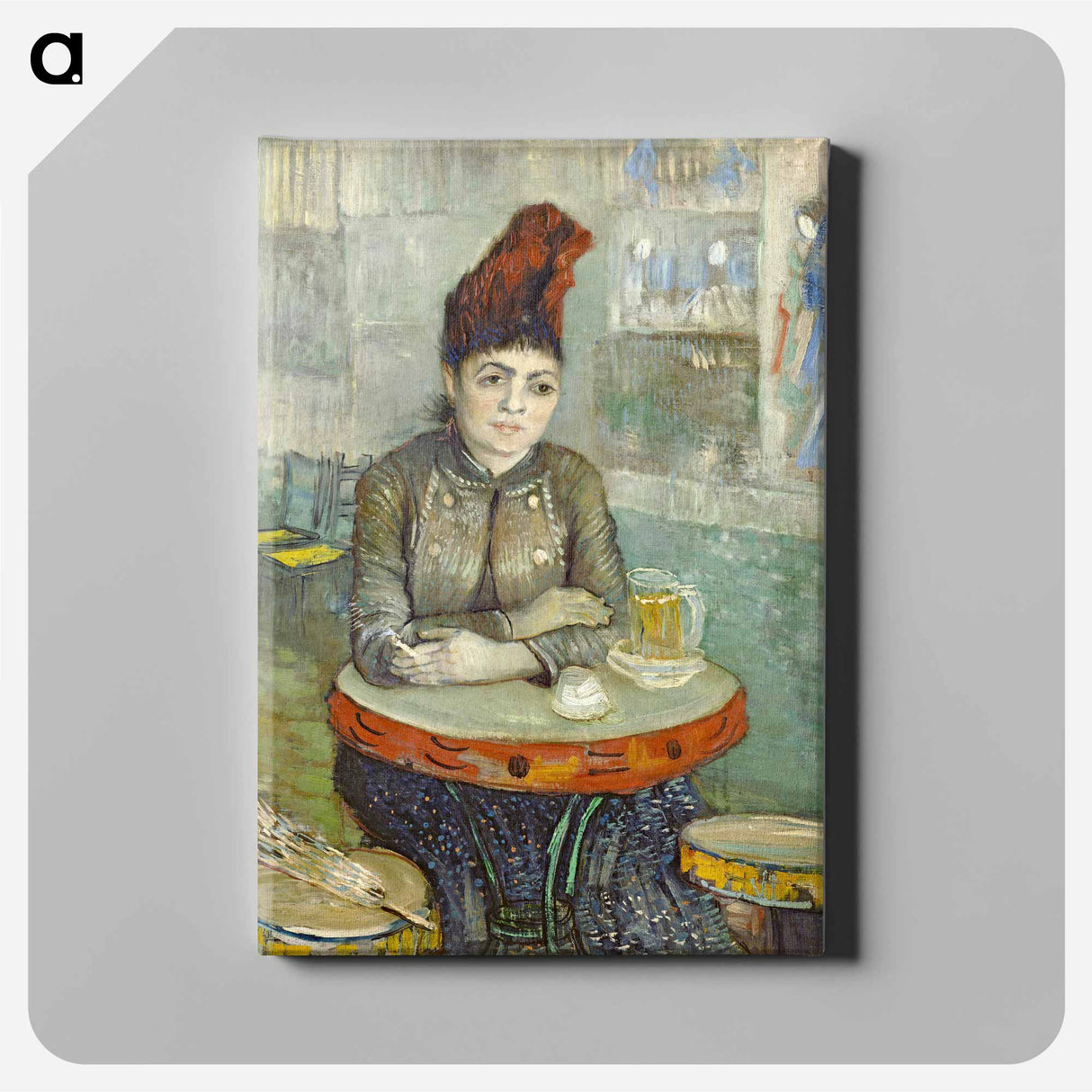 Agostina Segatori Sitting in the Café du Tambourin - Vincent van Gogh Canvas.