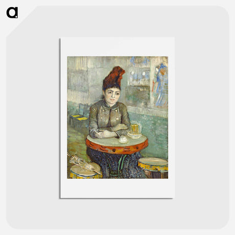 アートポストカード-Agostina Segatori Sitting in the Café du Tambourin - フィンセント ファン ゴッホ Postcard.