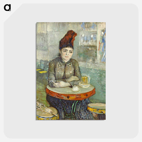 アートポストカード-Agostina Segatori Sitting in the Café du Tambourin - フィンセント ファン ゴッホ Postcard.