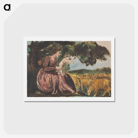 アートポストカード-Spring, from Songs of Innocence - ウィリアム ブレイク Postcard.