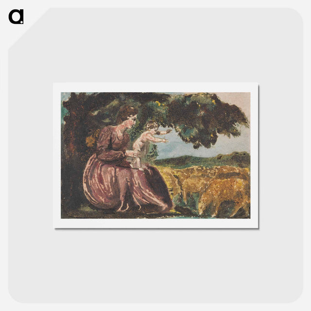 アートポストカード-Spring, from Songs of Innocence - ウィリアム ブレイク Postcard.