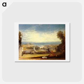 アートポストカード-View from the Terrace of a Villa at Niton, Isle of Wight - ウィリアム ターナー Postcard.