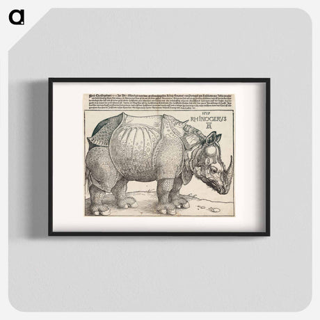 アートポスター-The Rhinoceros - アルブレヒト デューラー Poster.