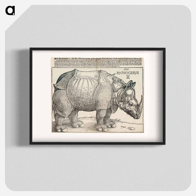 アートポスター-The Rhinoceros - アルブレヒト デューラー Poster.
