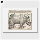 The Rhinoceros - アルブレヒト デューラー Poster.