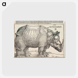 アートポストカード-The Rhinoceros - アルブレヒト デューラー Postcard.