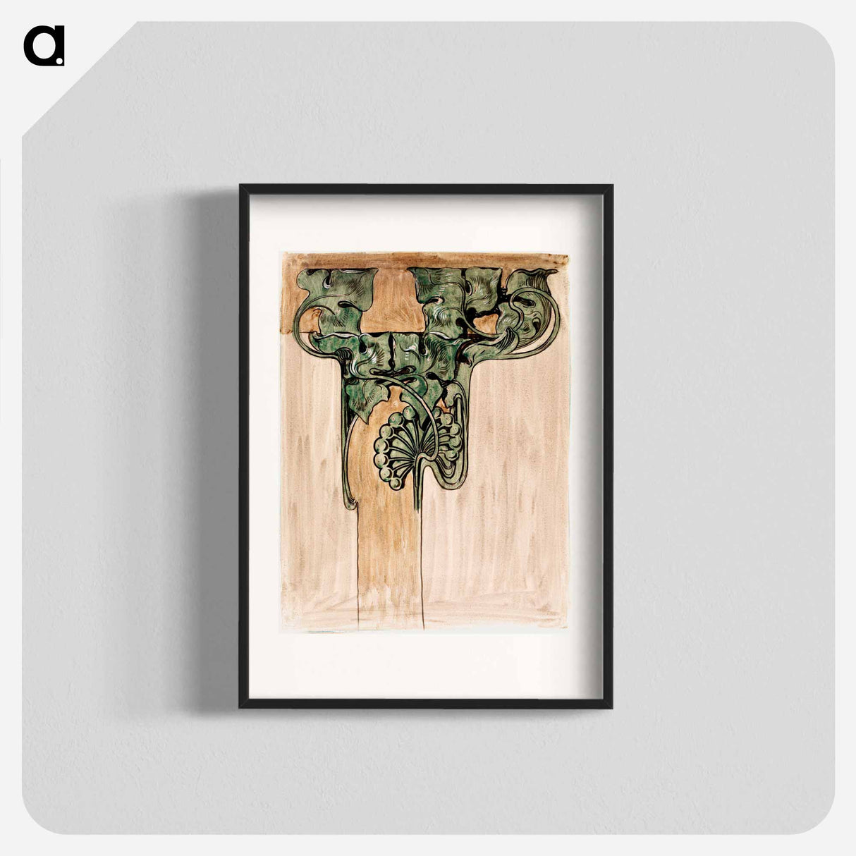 Sculpted bronze capital for the facade of the Fouquet boutique - アルフォンス ミュシャ Poster.