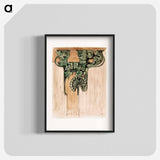 Sculpted bronze capital for the facade of the Fouquet boutique - アルフォンス ミュシャ Poster.