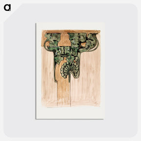 アートポストカード-Sculpted bronze capital for the facade of the Fouquet boutique - アルフォンス ミュシャ Postcard.