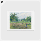 アートポストカード-Haymaking at Éragny - カミーユ ピサロ Postcard.
