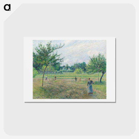 アートポストカード-Haymaking at Éragny - カミーユ ピサロ Postcard.