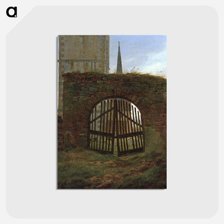 アートポストカード-Churchyard Gate - カスパー ダーヴィト フリードリヒ Postcard.