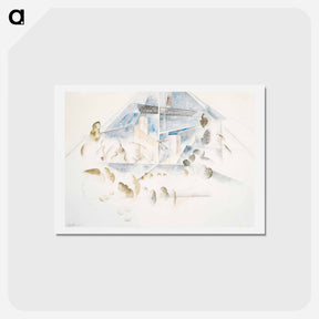 アートポストカード-Bermuda, Masts and Foliage - チャールズ デムス Postcard.