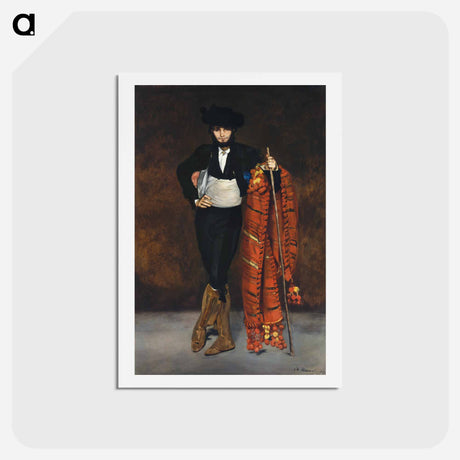アートポストカード-Young Man in the Costume of a Majo - エドゥアール マネ Postcard.